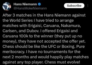 Chess like UFC and Boxing