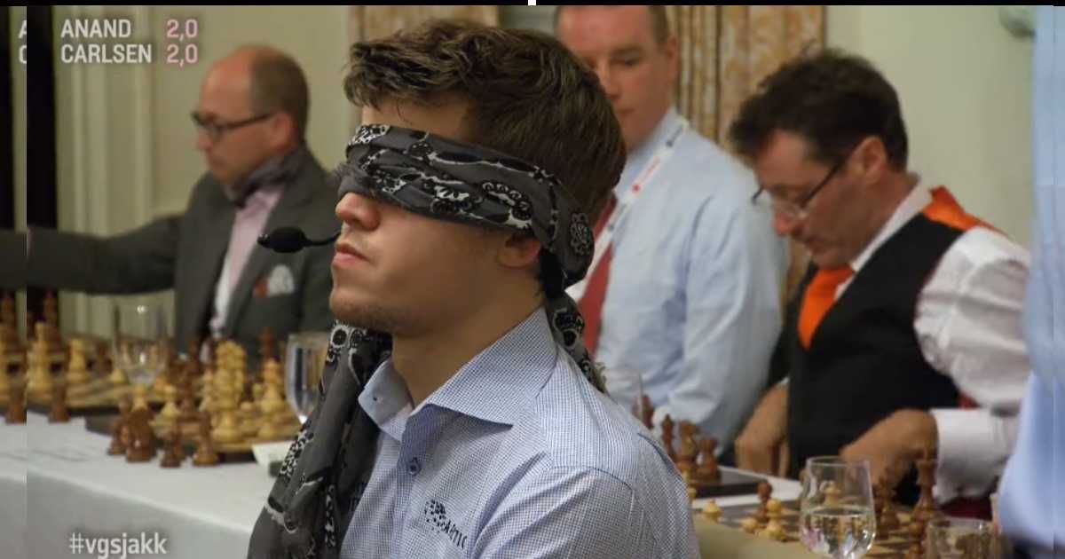 Magnus Carlsen Blindfold Chess