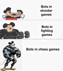 Bots in Chess games Mickey Mouse meme