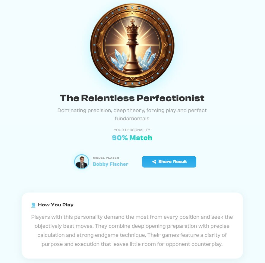 Chess Personality Test Chessiverse (2026-05-08)